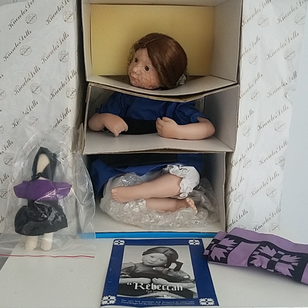 NWOT Porcelain Rebecca DOLL  Amish blessings